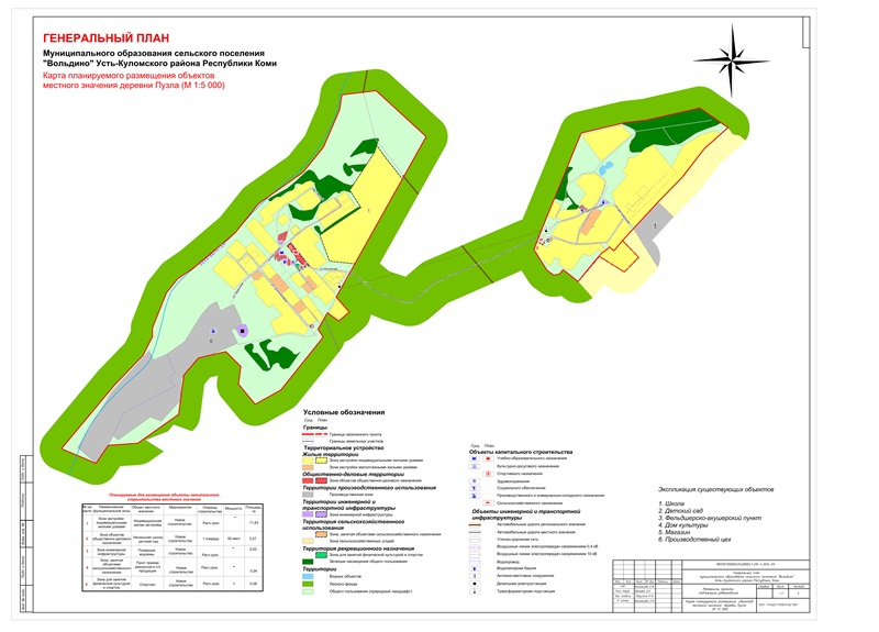 Карта планируемого размещения объектов местного значения д.Пузла.
