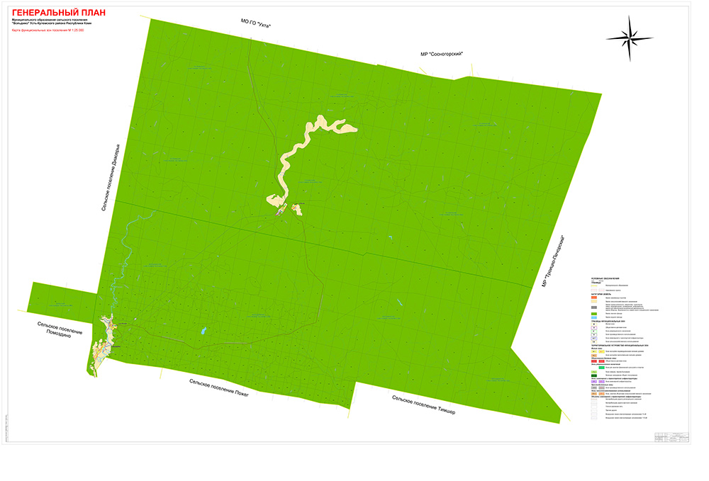 Карта функциональных зон поселения.