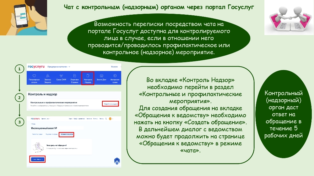 Чат с контрольным (надзорным) органом через портал Госуслуг