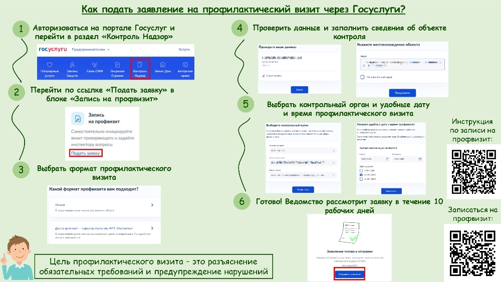 Как подать заявление на профилактический визит через  Госуслуги?